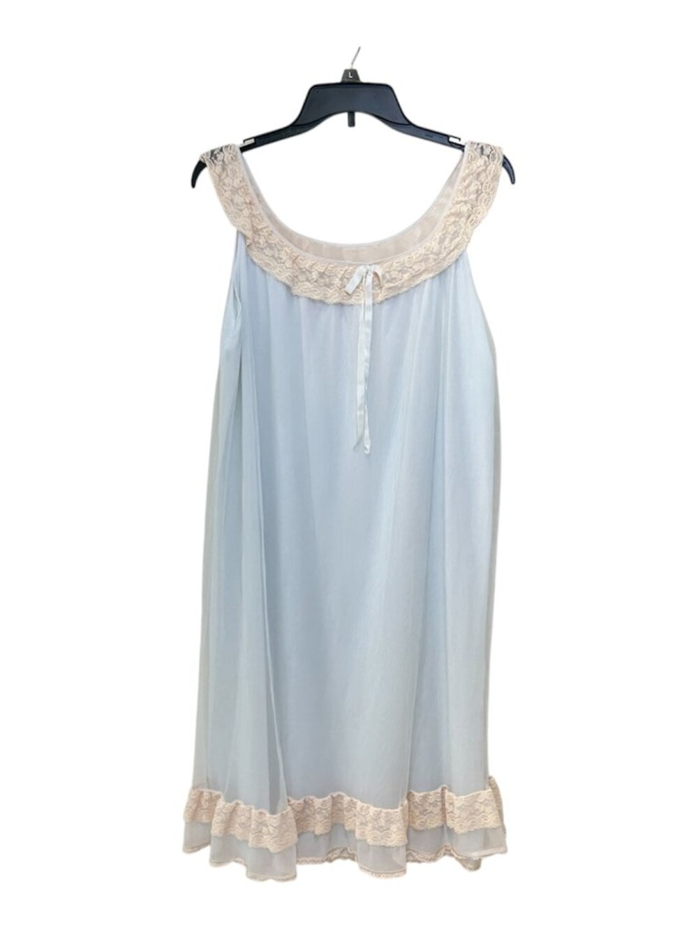 Vintage Aristocraft Superior Nightgown Lace Trim Nightie UNION MADE Coquette L
